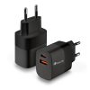 NGS fekete 33W Hálózati Töltő PD3.0 - 1 db USB-C + 1 db USB-A kimenettel