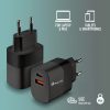 NGS fekete 33W Hálózati Töltő PD3.0 - 1 db USB-C + 1 db USB-A kimenettel